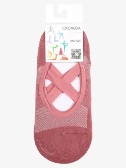 Coconuda Calze fitness antiscivolo da donna - rosa