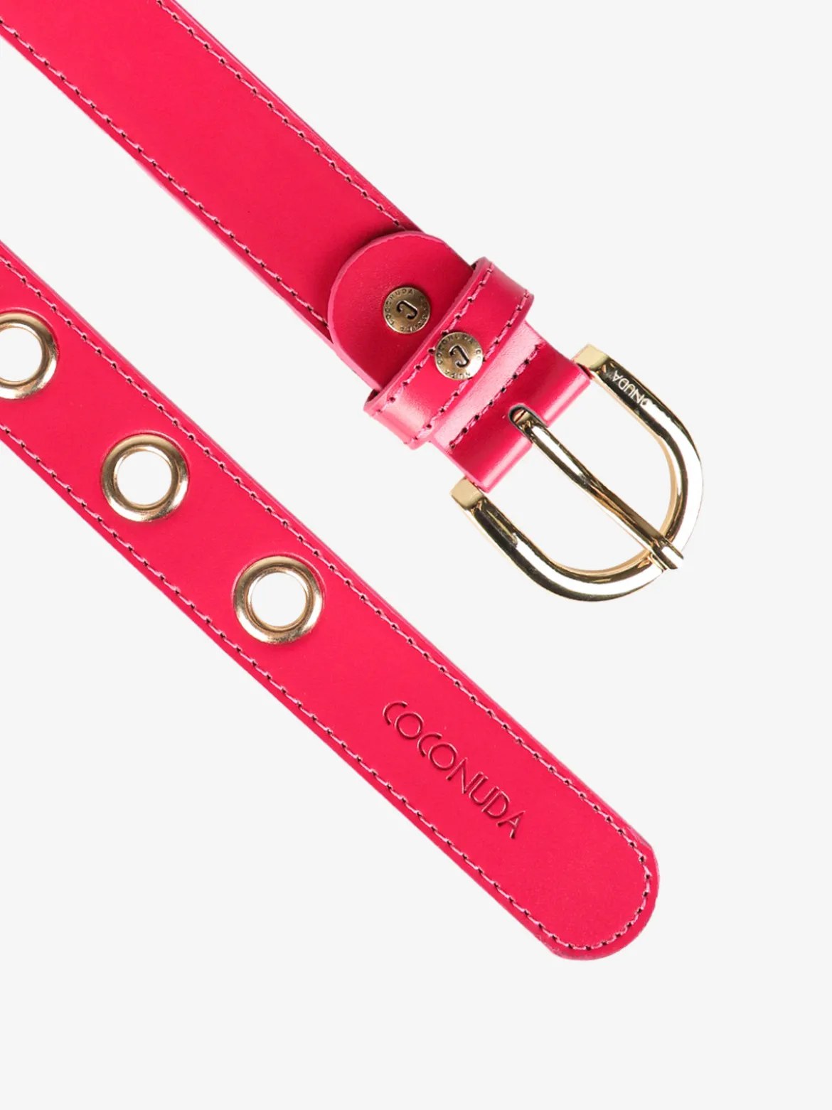 Coconuda Cintura in pelle da donna con occhielli oro
