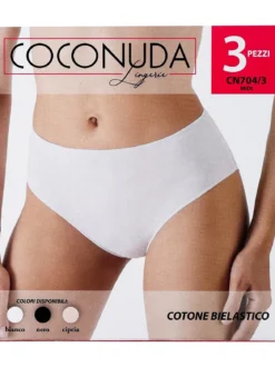 Coconuda Slip midi donna bianco 3 pezzi