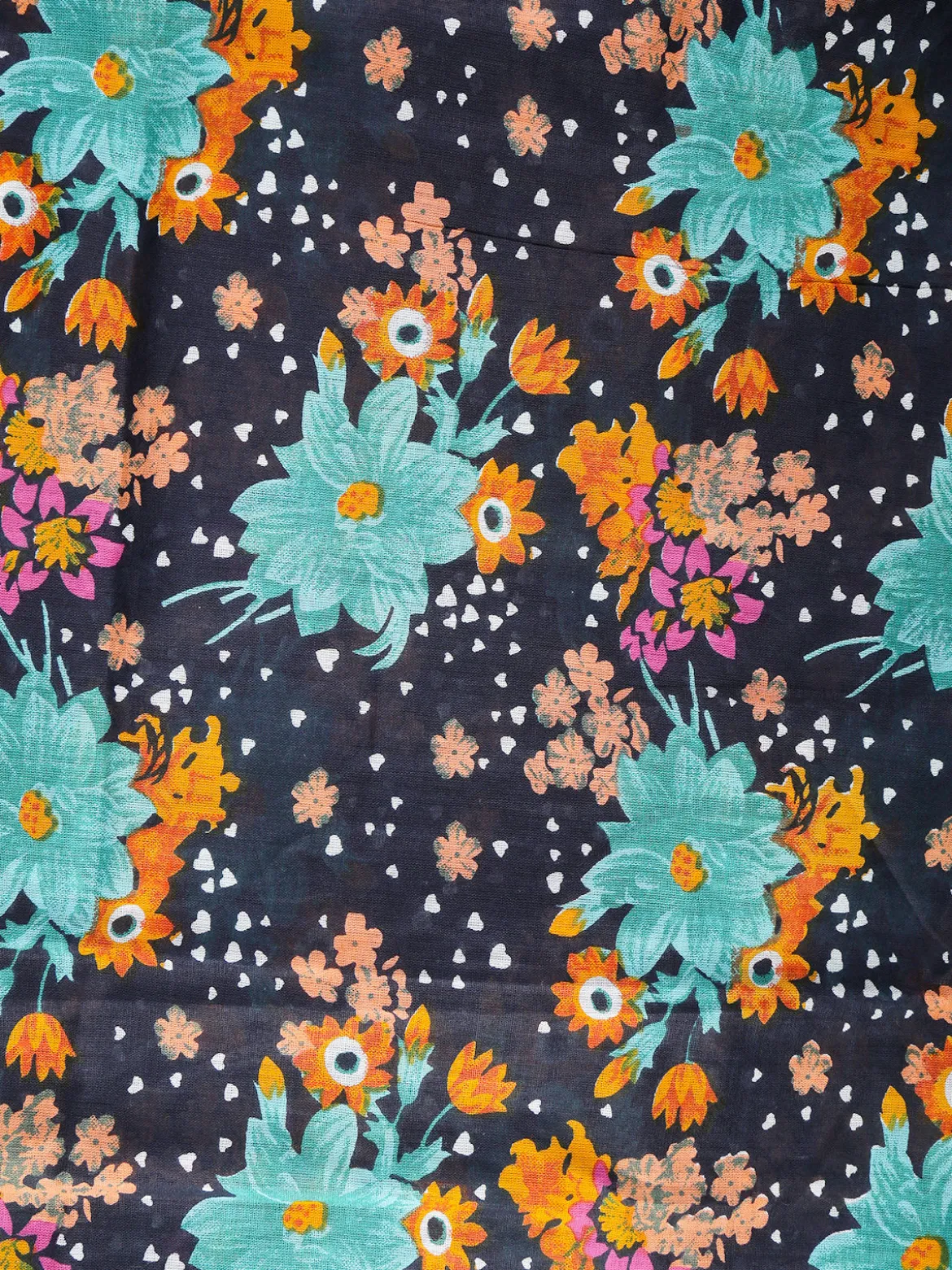 Colombo Sciarpa in cotone leggero donna a fiori
