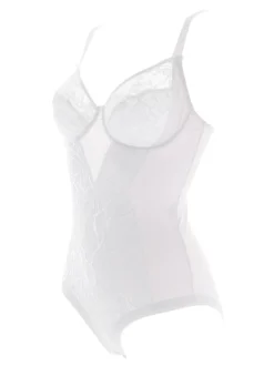Cotonella CD521B Body donna in pizzo con ferretto coppa B - bianco