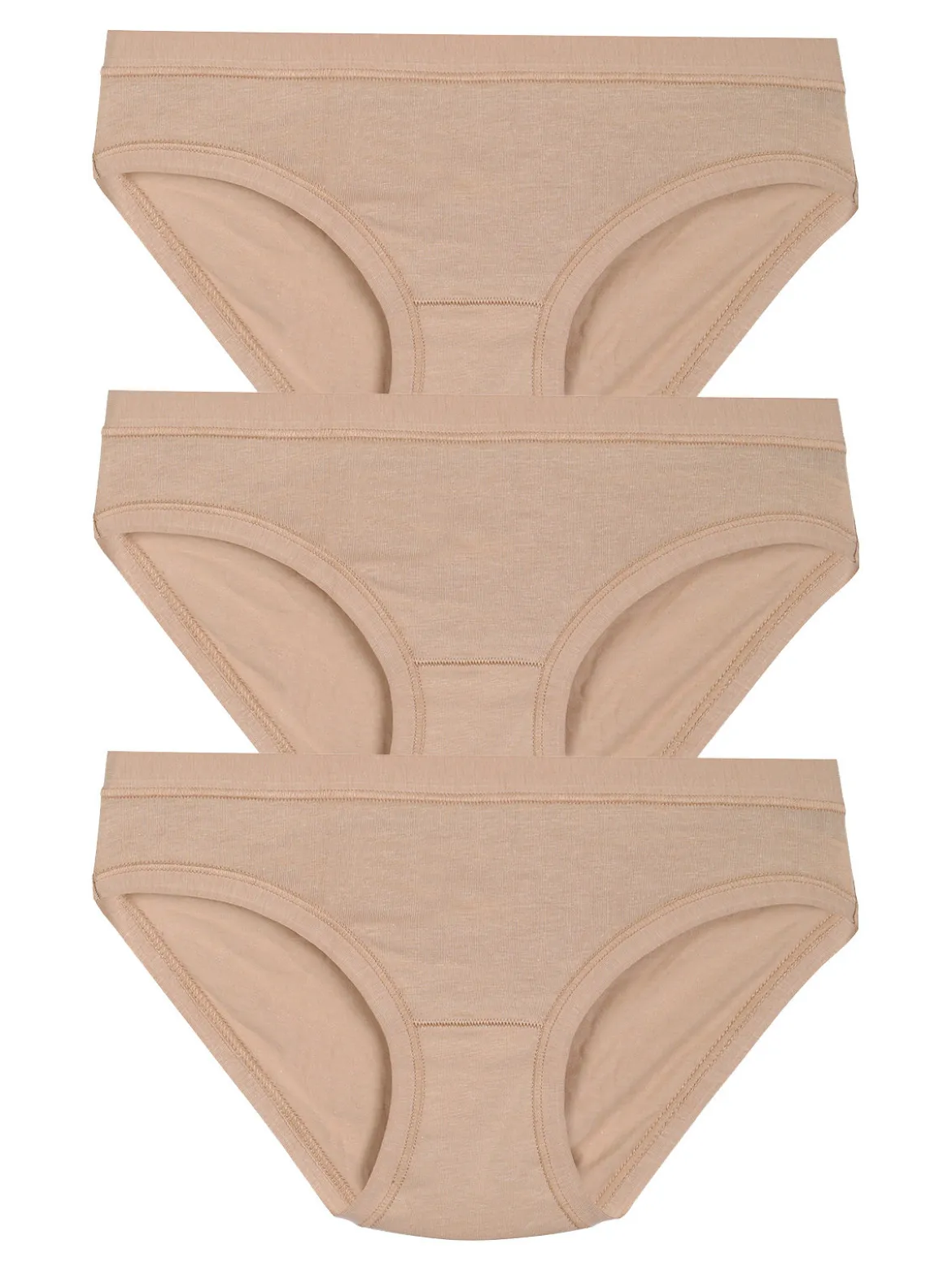 Cotonella Confezione da 3 mini slip da donna in cotone bielastico
