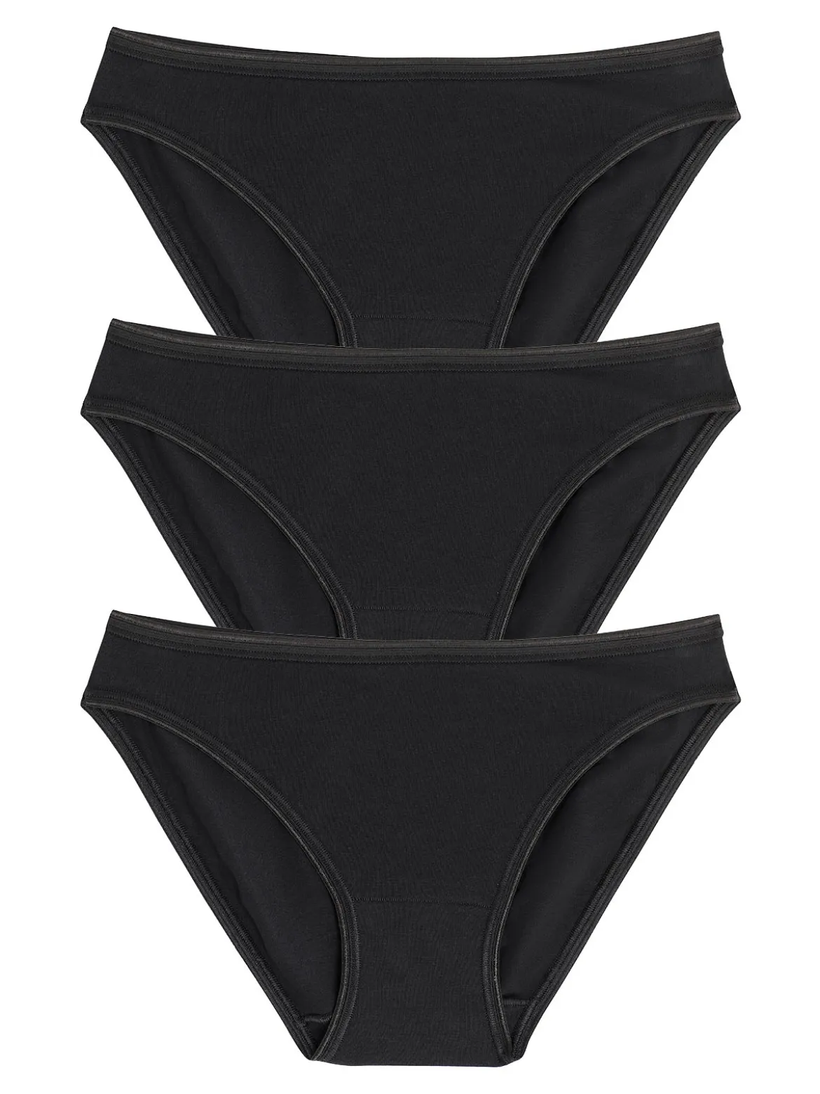 Cotonella Confezione da 3 mini slip da donna in cotone bielastico