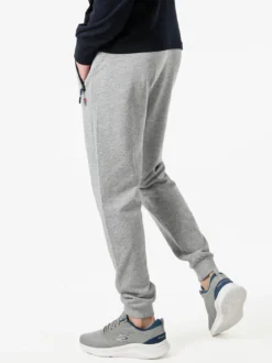 Cotton Belt Pantaloni tuta da uomo con coulisse e polsini - grigio