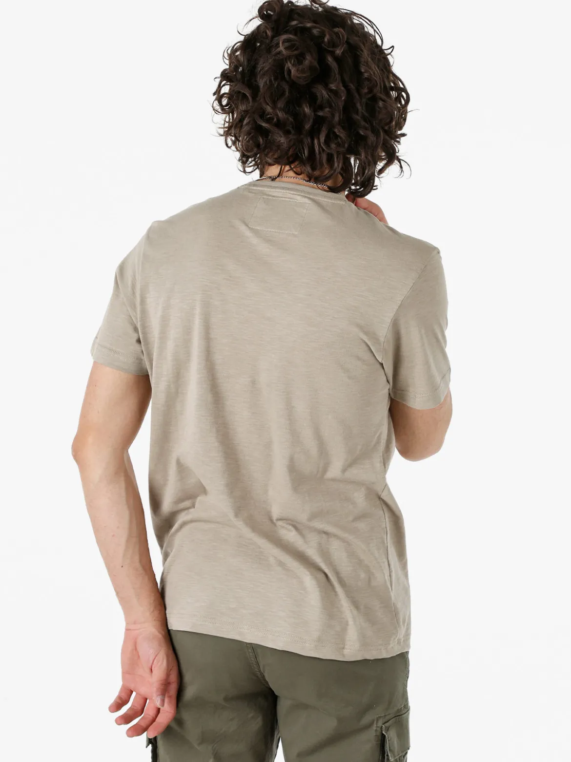 Cotton Belt T-shirt da uomo in cotone con stampa - fango