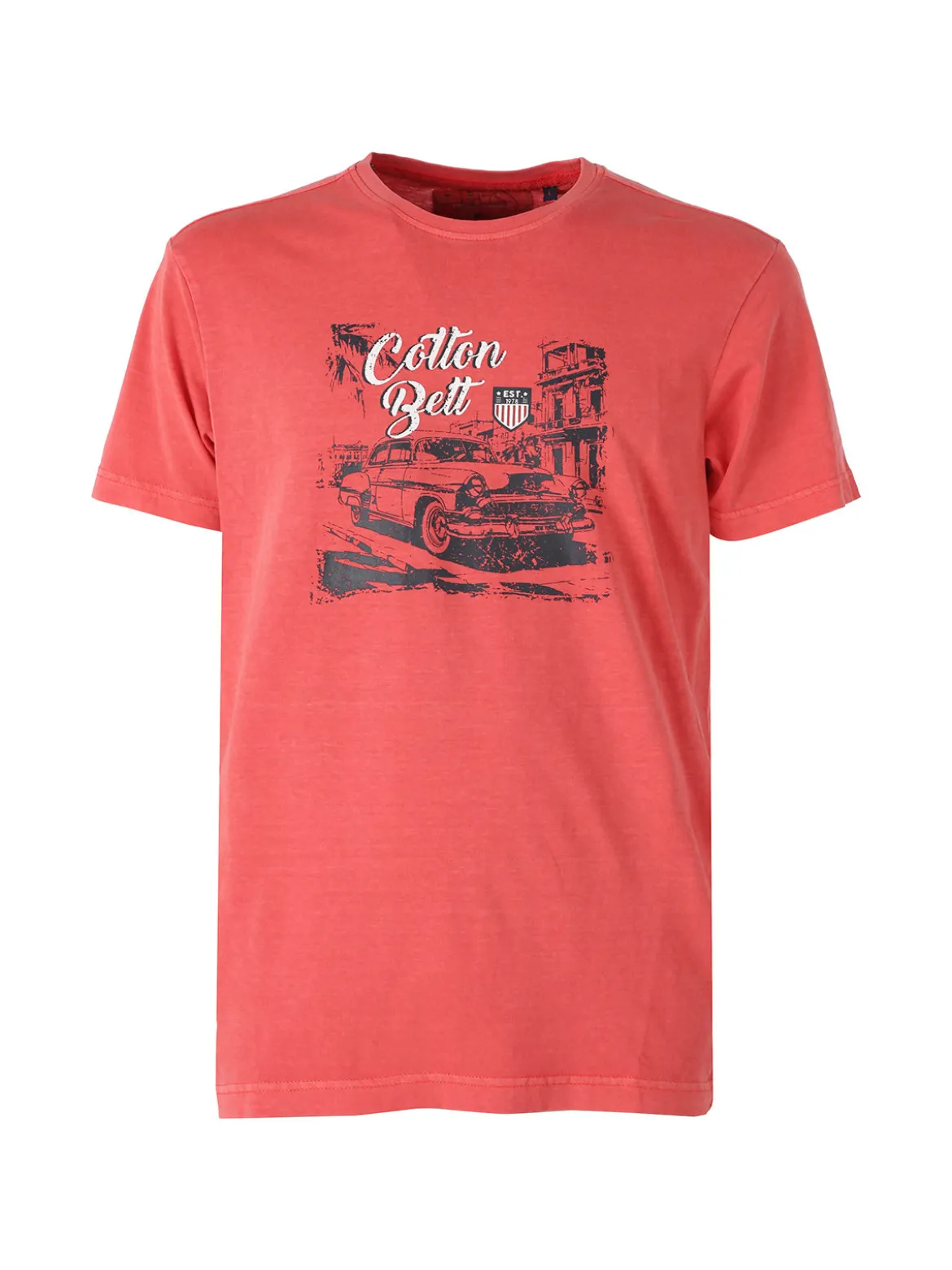 Cotton Belt T-shirt da uomo in cotone con stampa - fragola