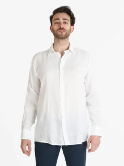 Coveri Collection Camicia in lino da uomo a maniche lunghe