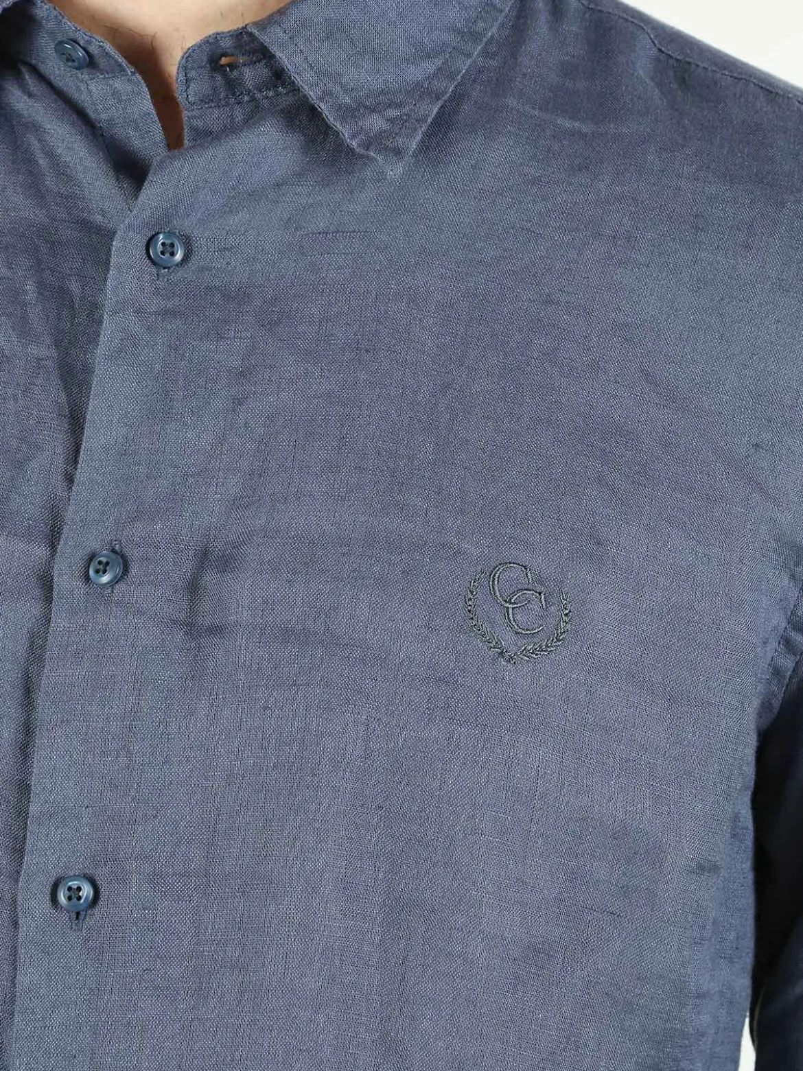 Coveri Collection Camicia in lino da uomo a maniche lunghe