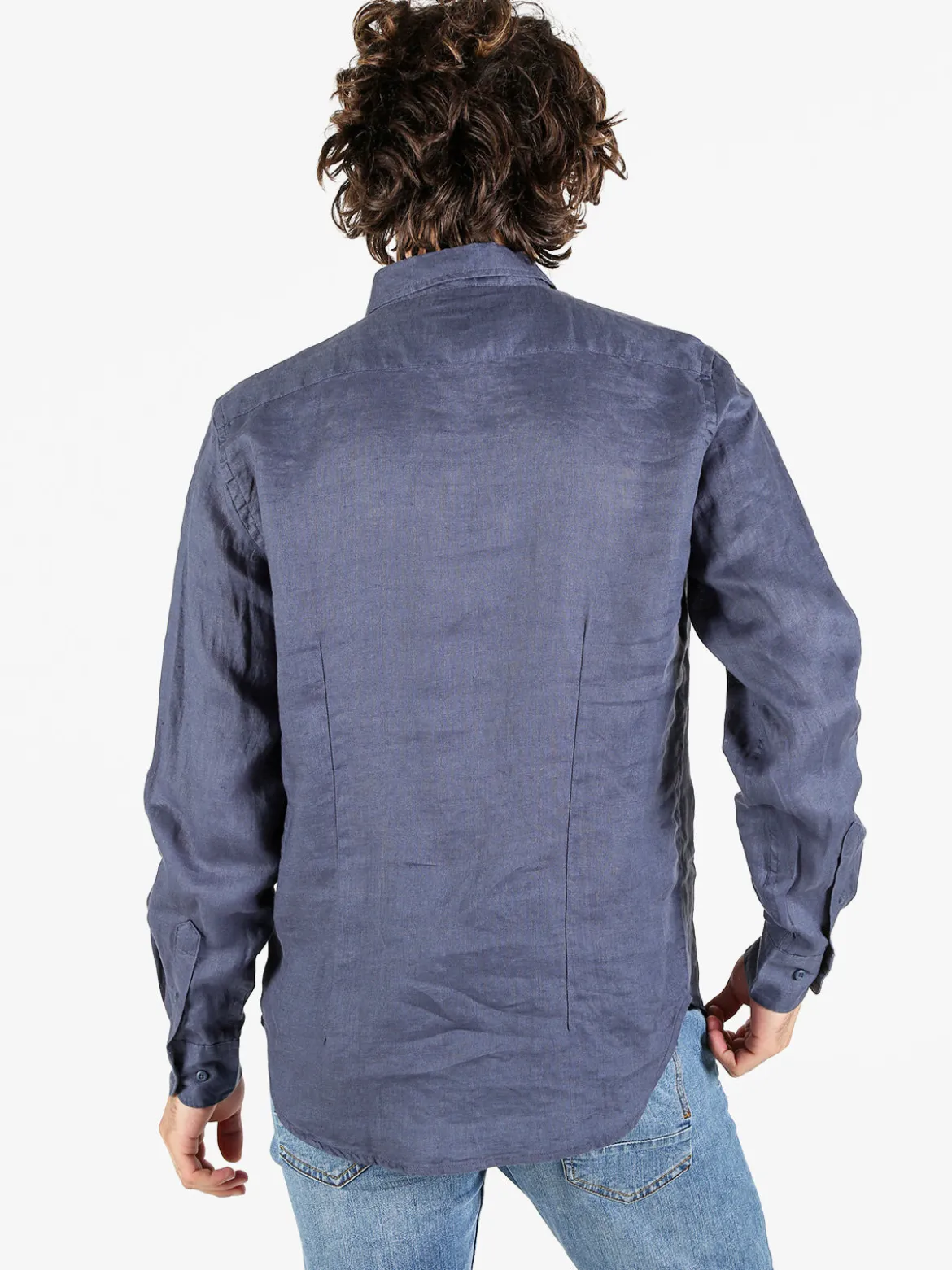 Coveri Collection Camicia in lino da uomo a maniche lunghe