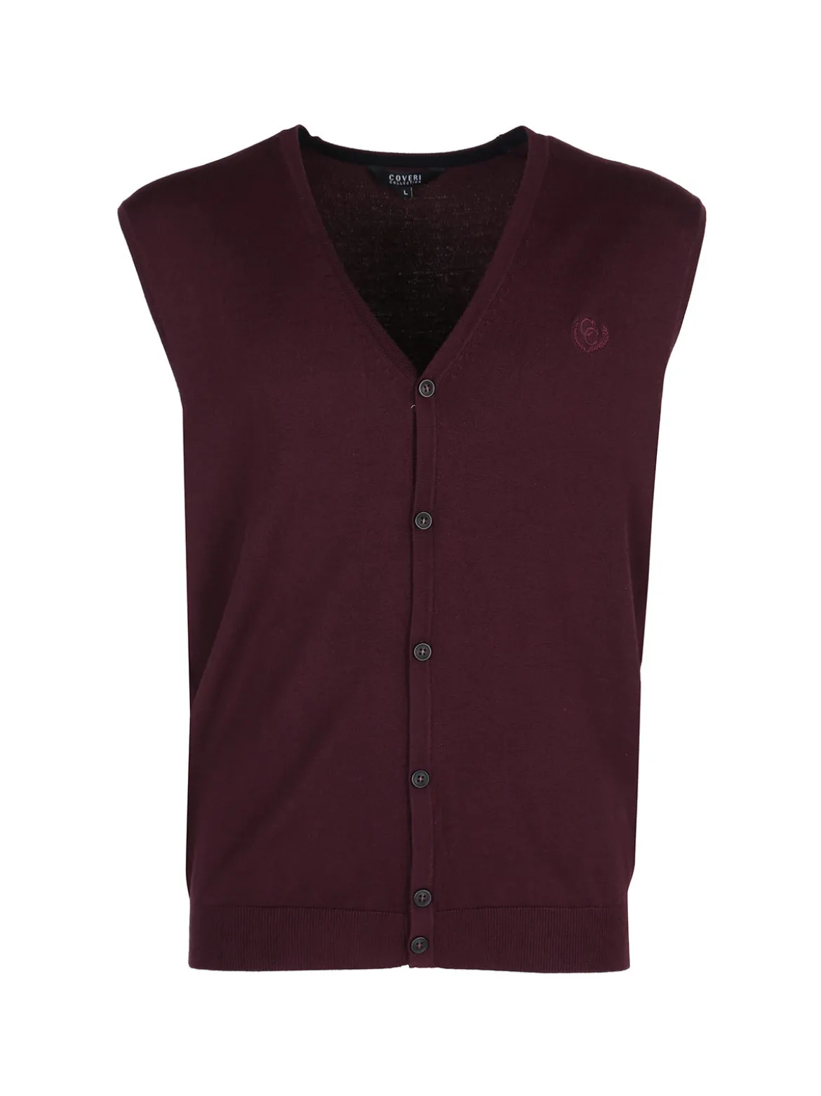 Coveri Collection Gilet in maglia da uomo con bottoni