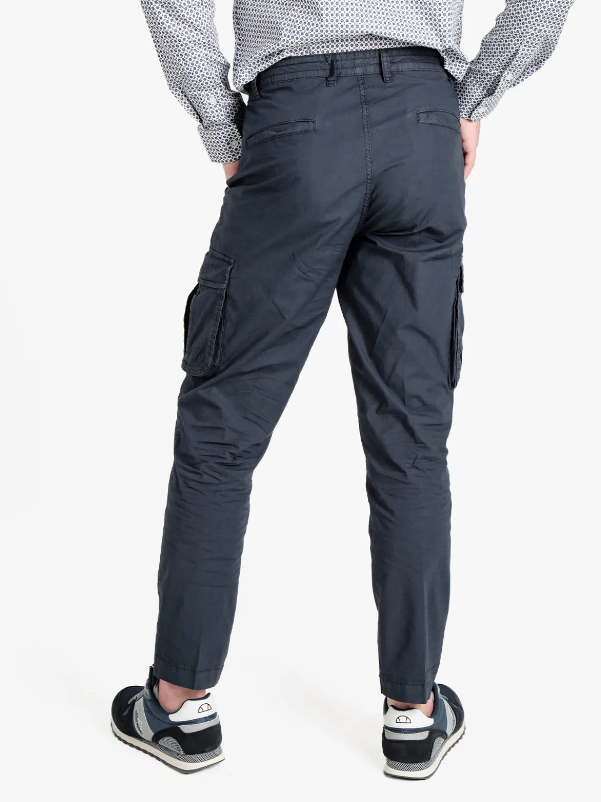 Coveri Collection Pantaloni cargo da uomo in cotone con coulisse