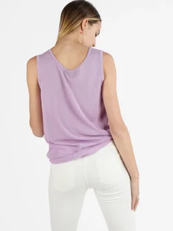 Coveri Moving Canotta donna in lurex con scollo tondo