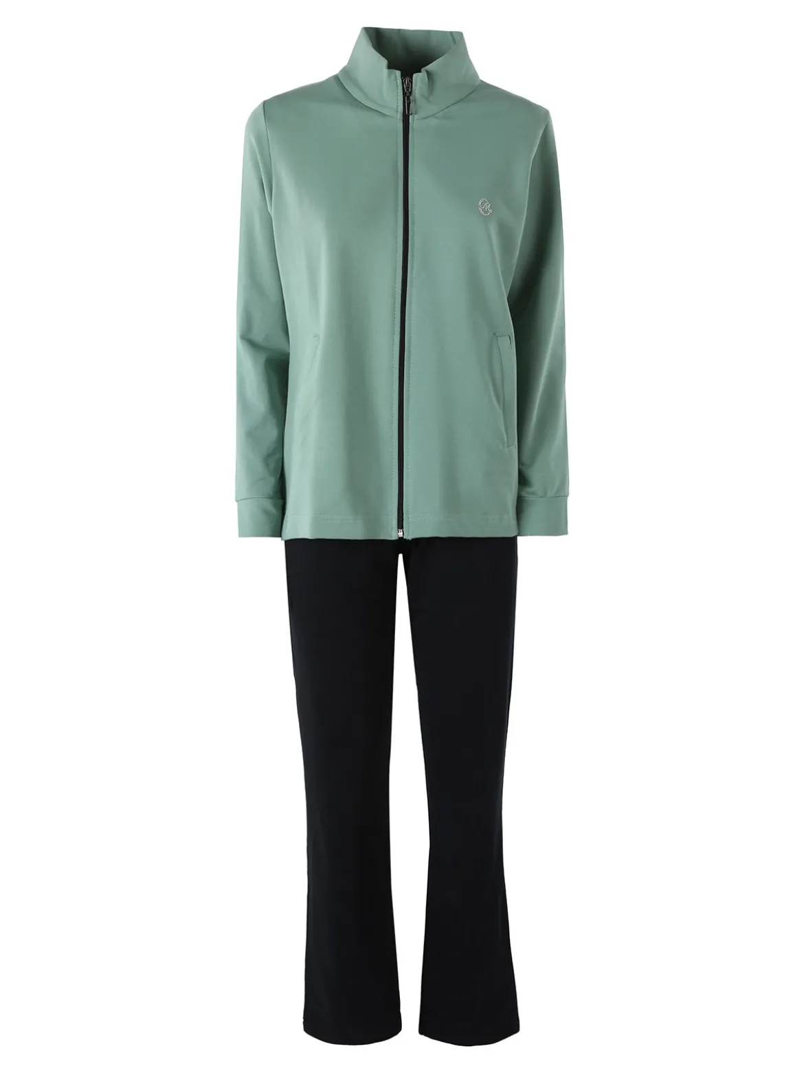Coveri Moving Completo tuta da donna 2 pezzi in cotone full zip - acqua marina