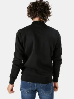 Coveri Moving Felpa da uomo con maniche in maglia - nero