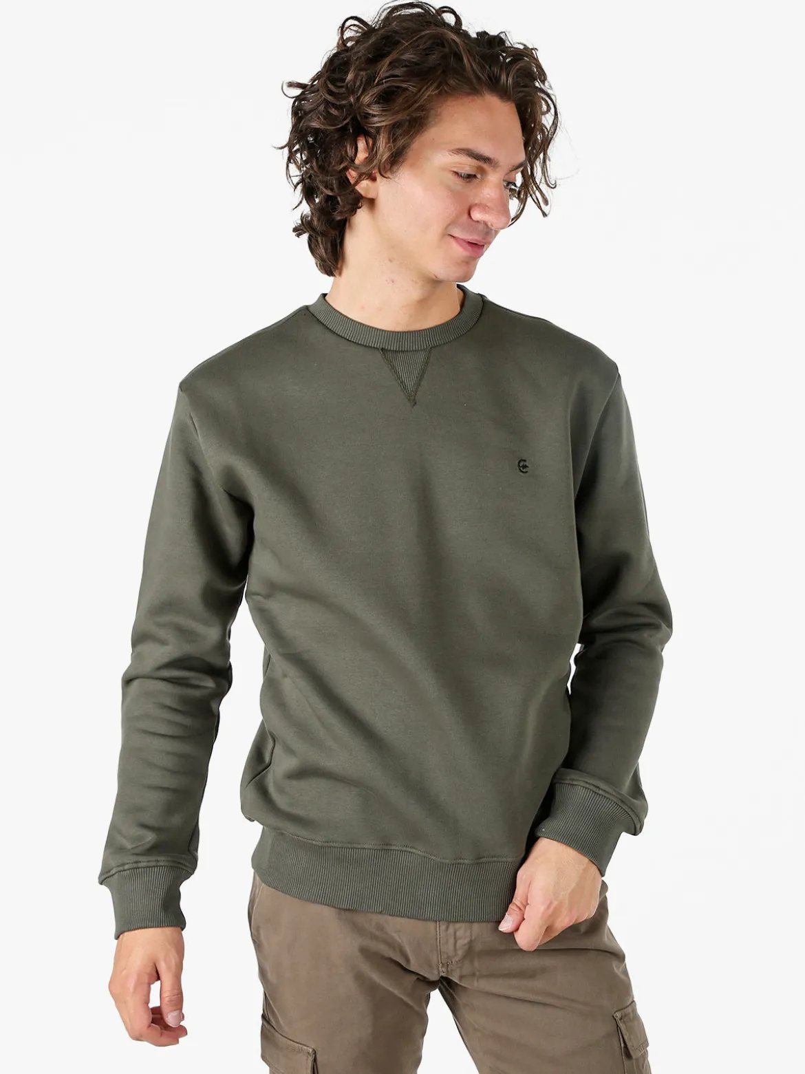 Coveri Moving Felpa girocollo da uomo - militare