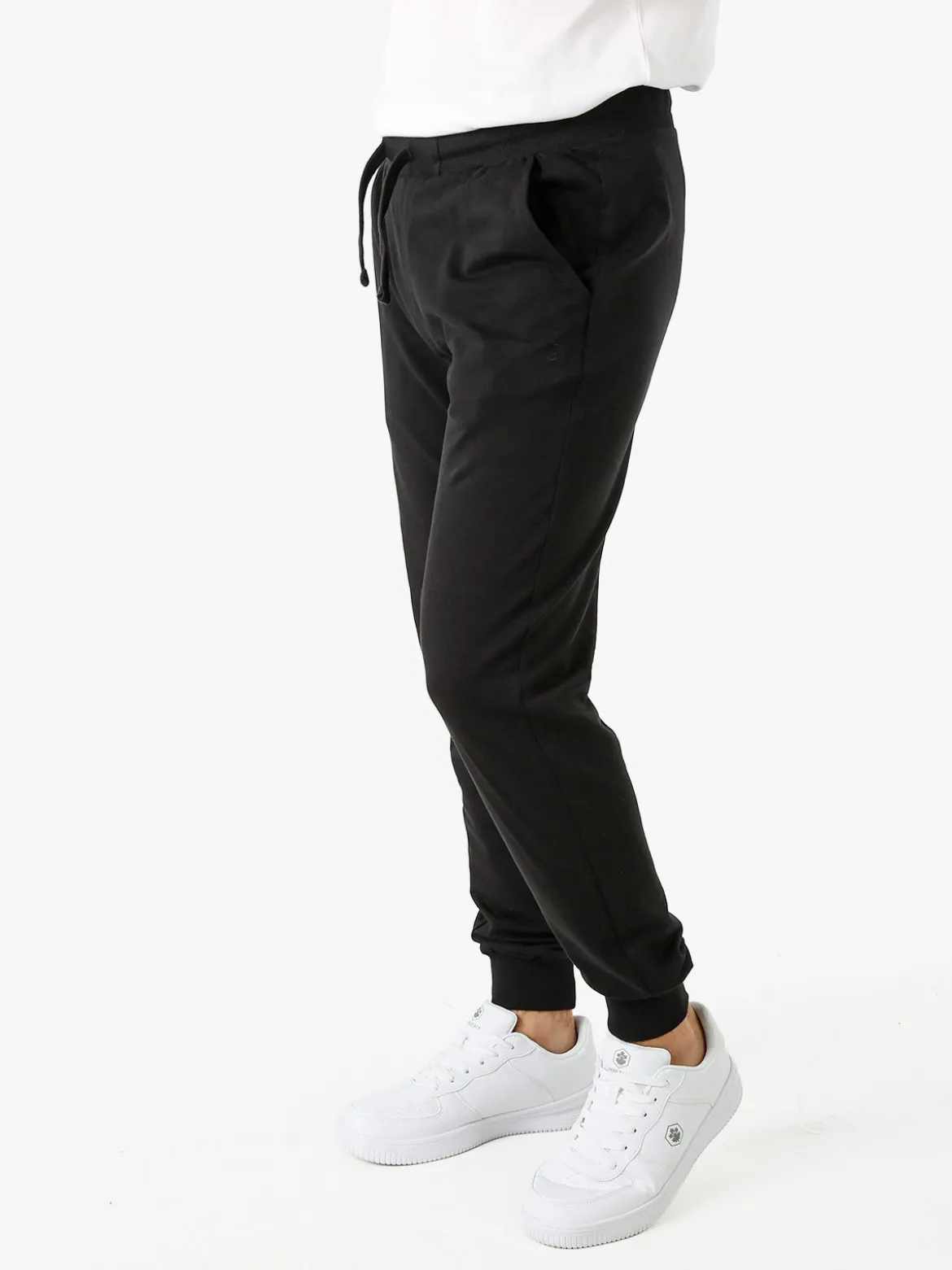 Coveri Moving Pantaloni tuta da uomo in cotone con coulisse e polsini - nero