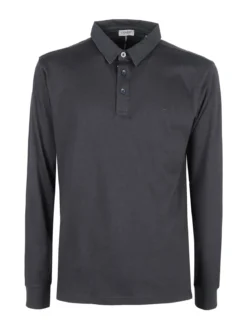 Coveri Moving Polo da uomo in cotone a maniche lunghe - blu scuro