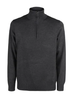 Coveri Moving Pullover da uomo in maglia con chiusura mezza zip