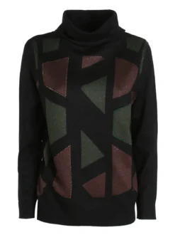 Coveri Moving Pullover dolcevita da donna con strass