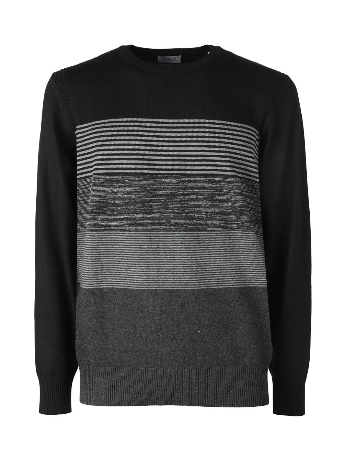 Coveri Moving Pullover girocollo da uomo in maglia - nero