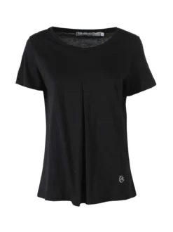 Coveri Moving T-shirt donna in cotone con logo di strass - nero