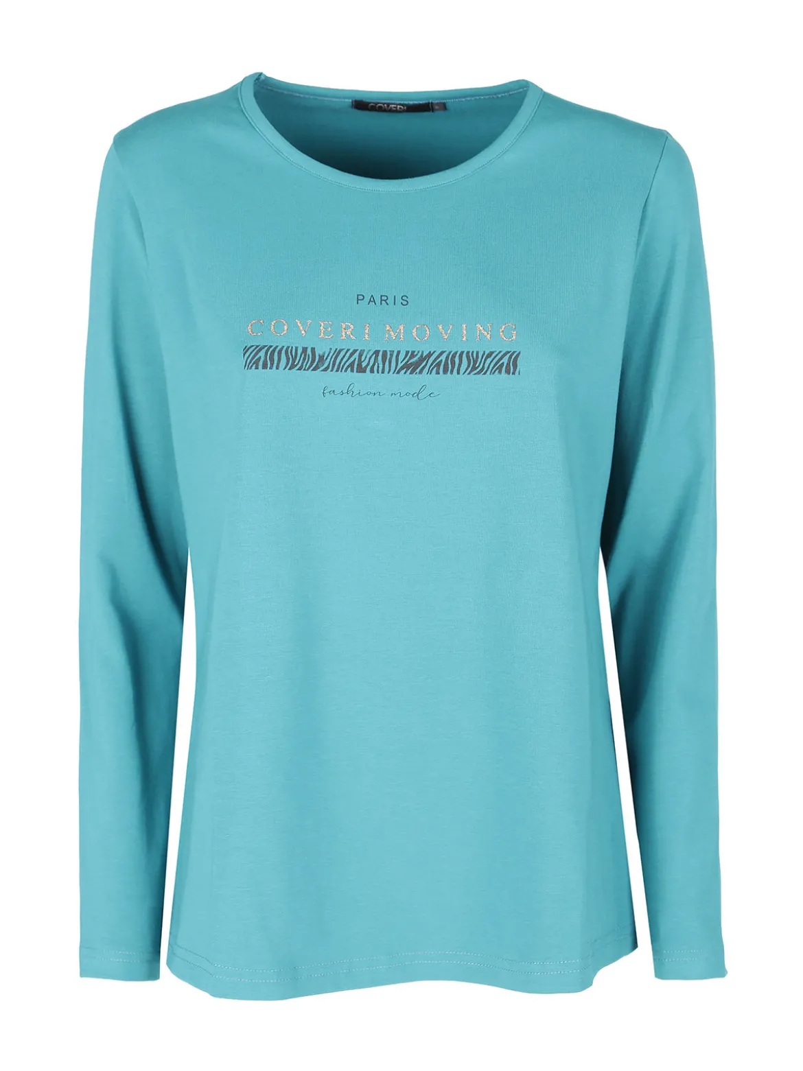 Coveri Moving T-shirt girocollo da donna a maniche lunghe
