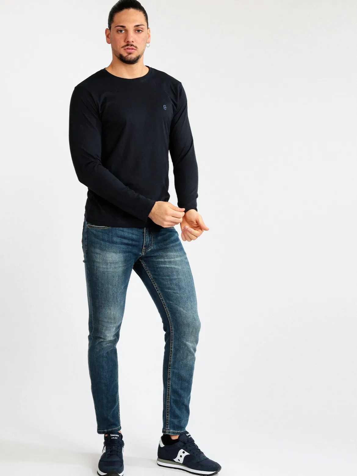 Coveri Moving T-shirt uomo a manica lunga in cotone