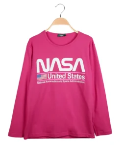 Cuba10 T-shirta da ragazza a maniche lunghe con scritta