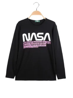 Cuba10 T-shirt da ragazza a maniche lunghe con scritta