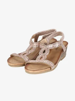 Dame Rose Sandali donna con zeppa e cinturino elastico