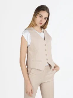 Daystar Gilet donna elegante con bottoni