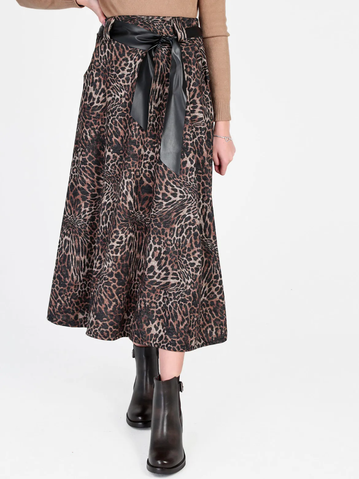 Daystar Gonna midi animalier da donna