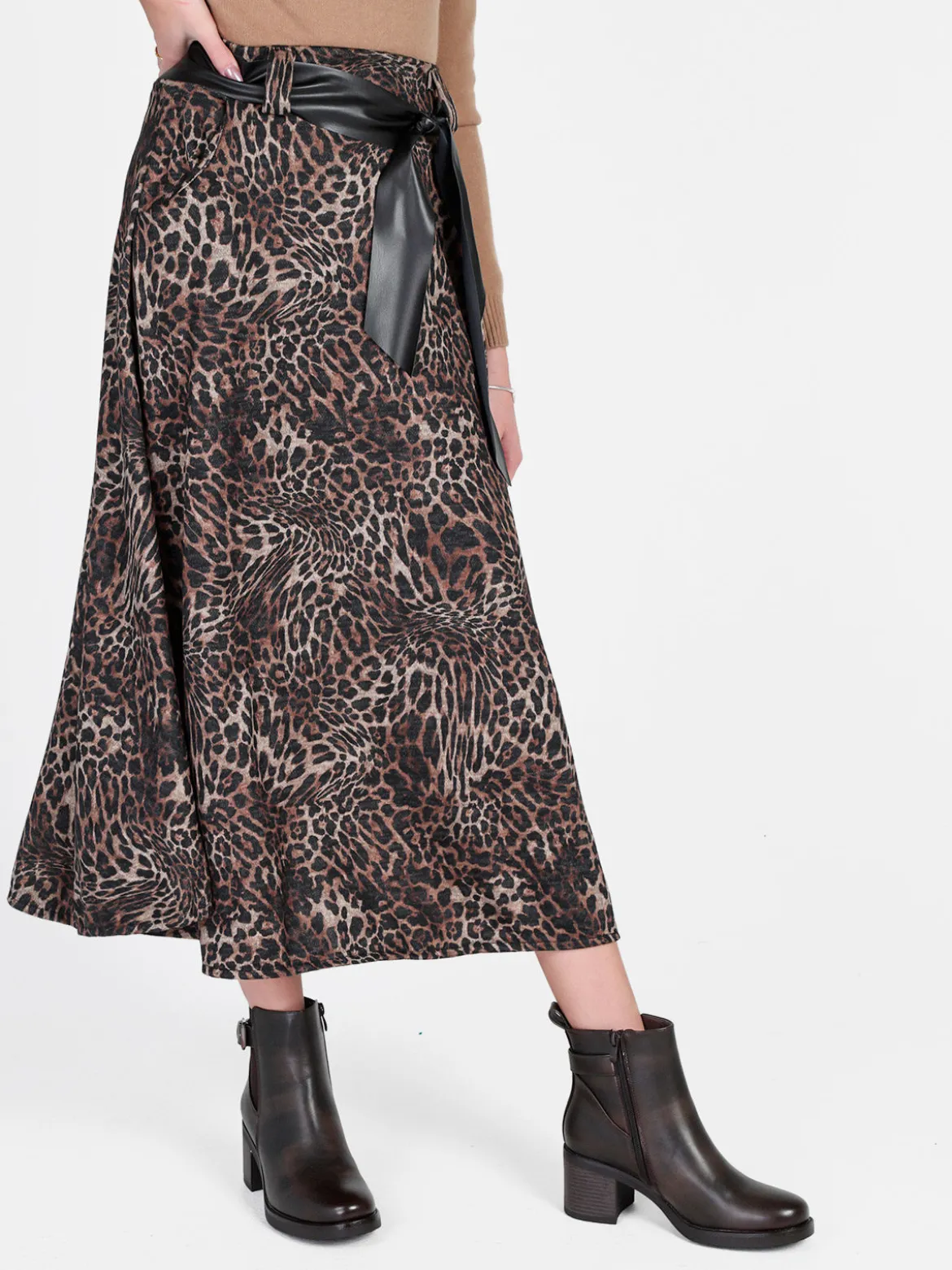 Daystar Gonna midi animalier da donna