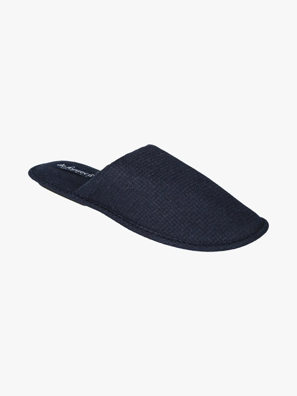 De Fonseca Pantofole da uomo in tessuto a nido d'ape - blu scuro