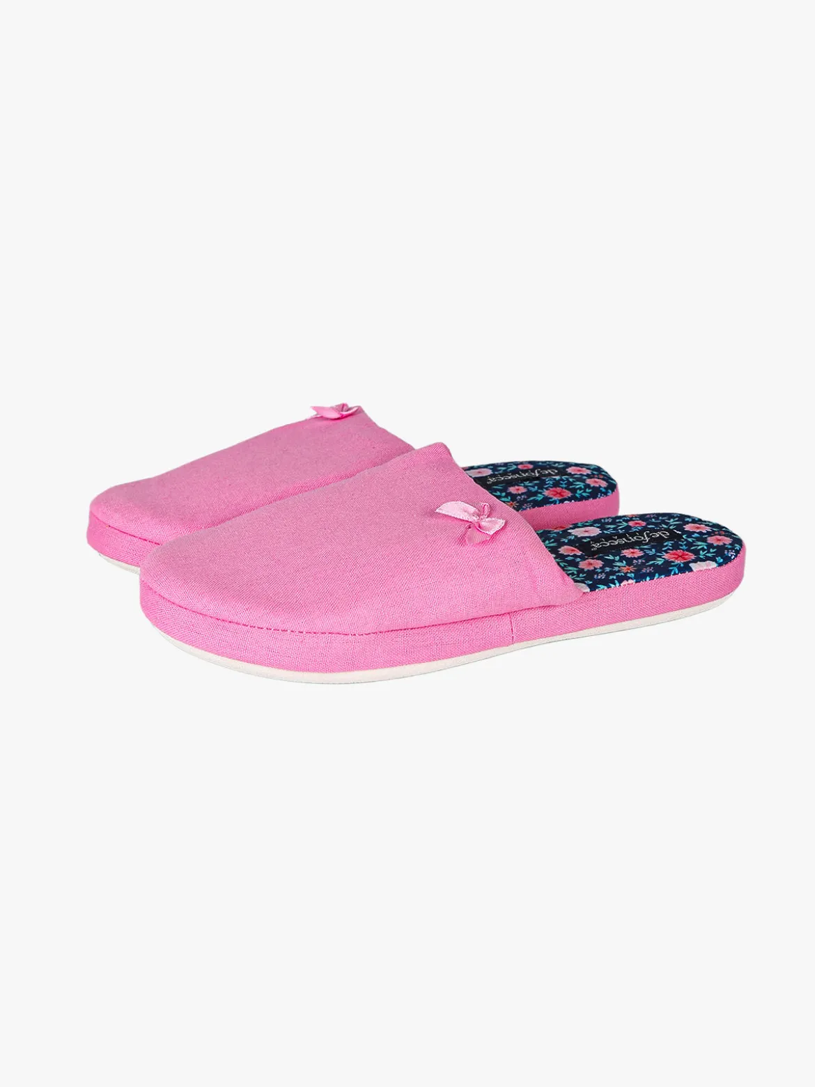 De Fonseca Pantofole donna in tessuto con stampa floreale - rosa