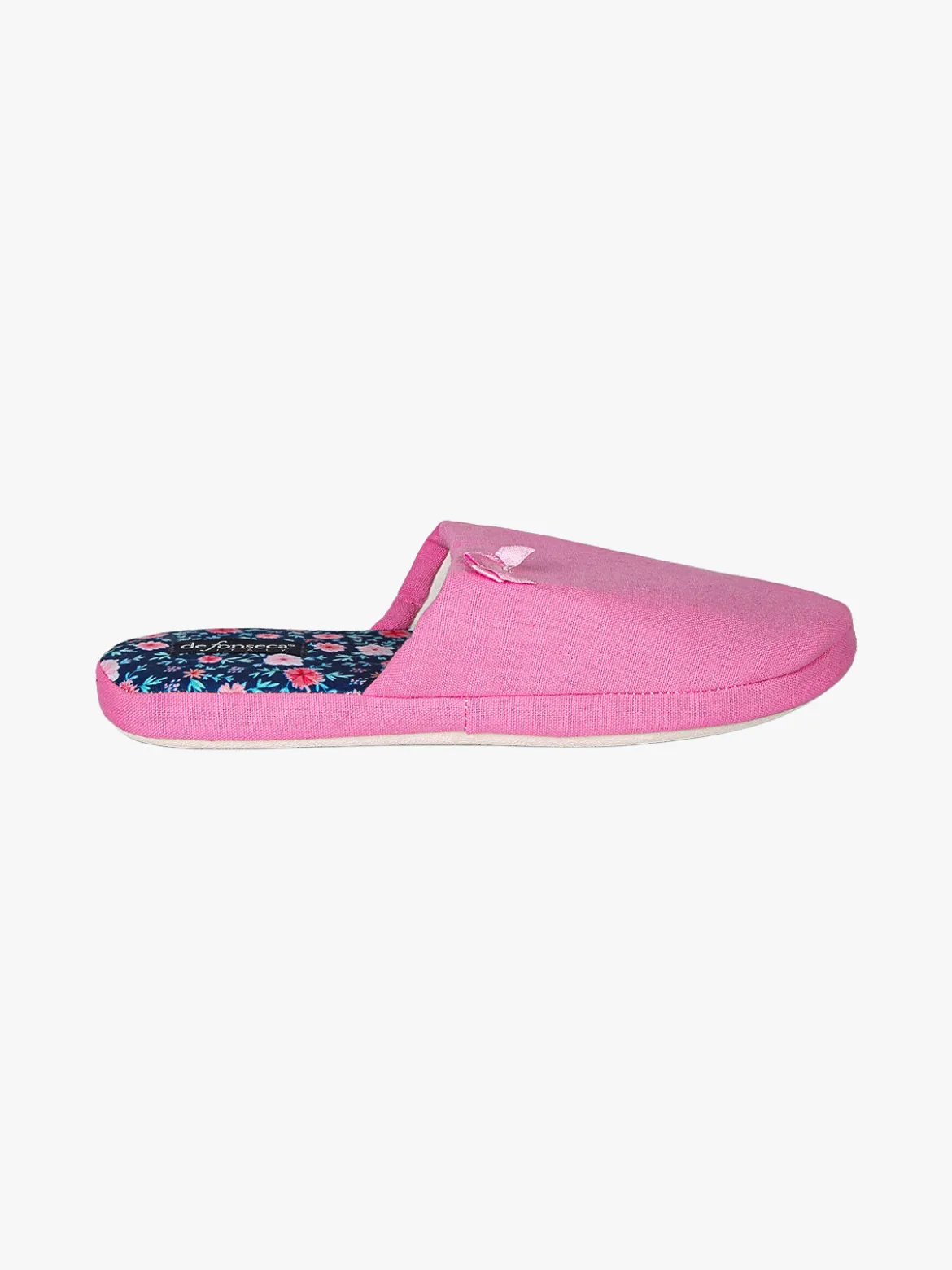 De Fonseca Pantofole donna in tessuto con stampa floreale - rosa