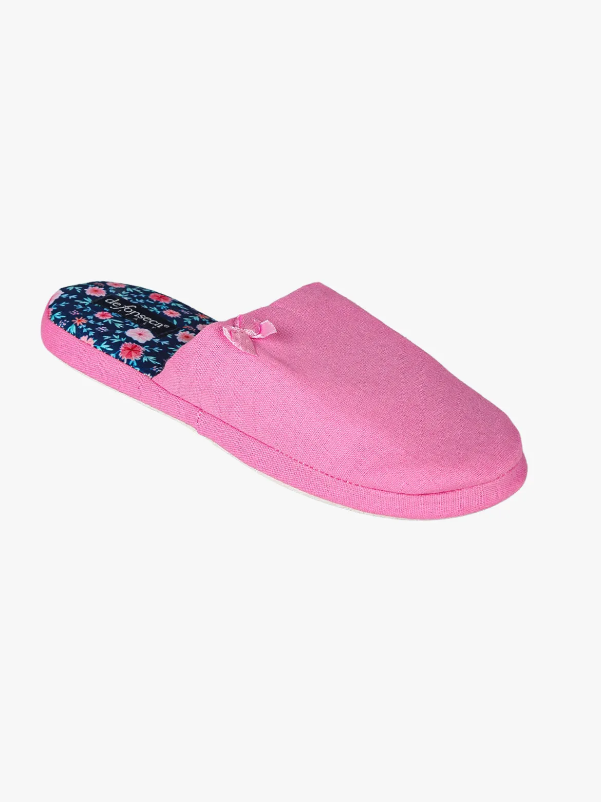 De Fonseca Pantofole donna in tessuto con stampa floreale - rosa