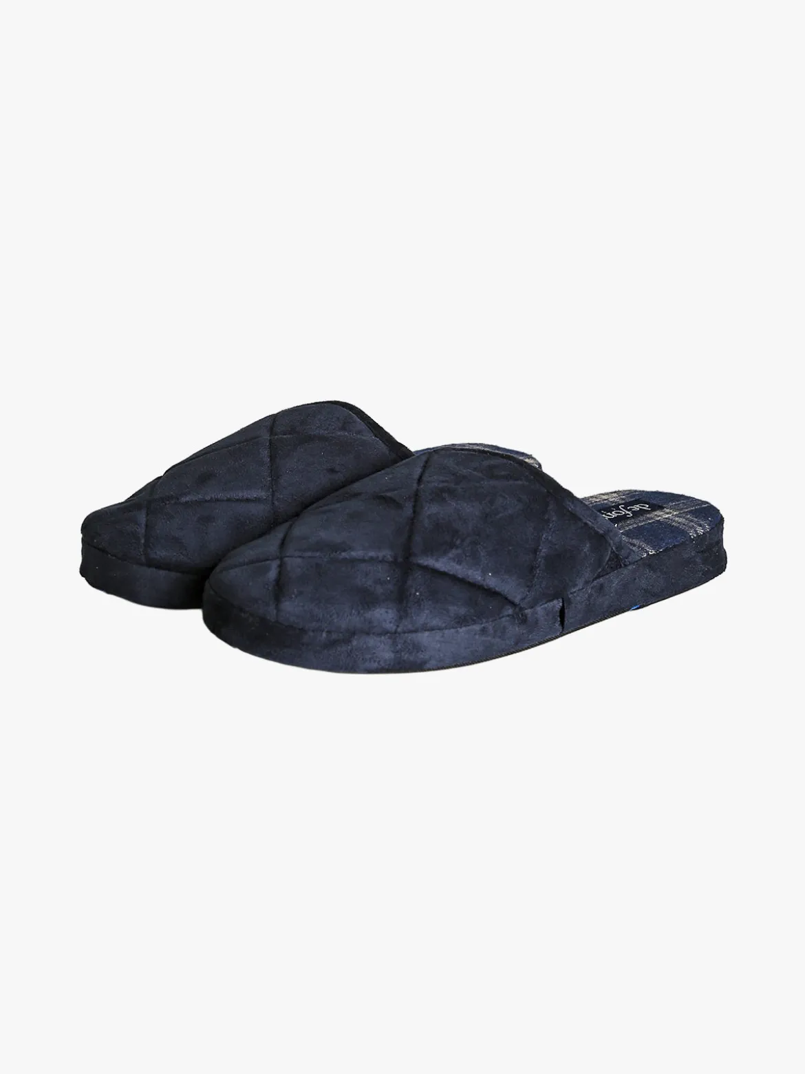 De Fonseca Pantofole uomo invernali a quadri - blu scuro