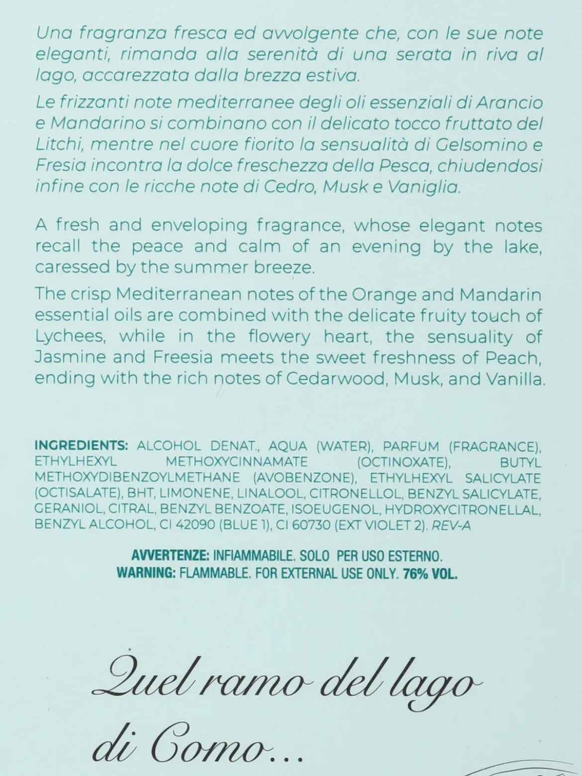 Diamond BELLAGIO TURQUOISE profumo donna