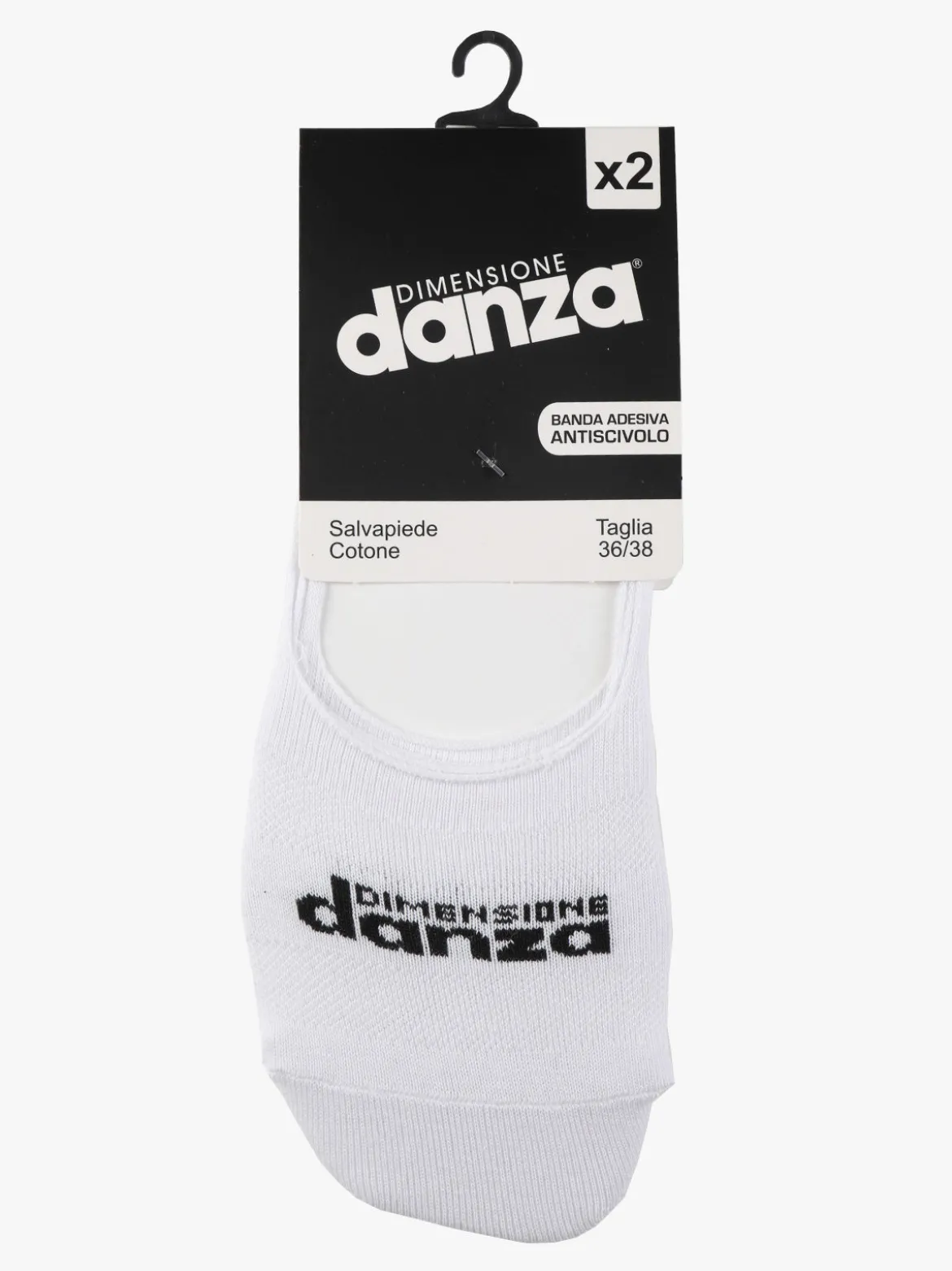 Dimensione Danza Salvapiede in cotone. Confezione da 2 paia