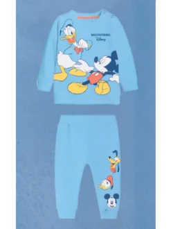 Disney Baby Pigiama da neonato in cotone con stampe Topolino - blu