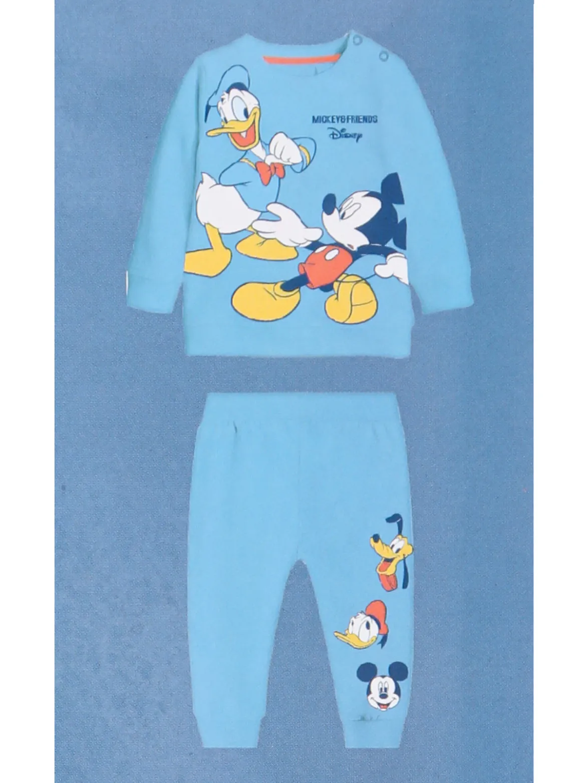 Disney Baby Pigiama da neonato in cotone con stampe Topolino - blu