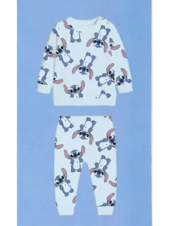 Disney Baby Stitch pigiama da neonato in cotone con stampe - azzurro