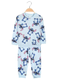 Disney Baby Stitch pigiama da neonato in cotone con stampe - azzurro
