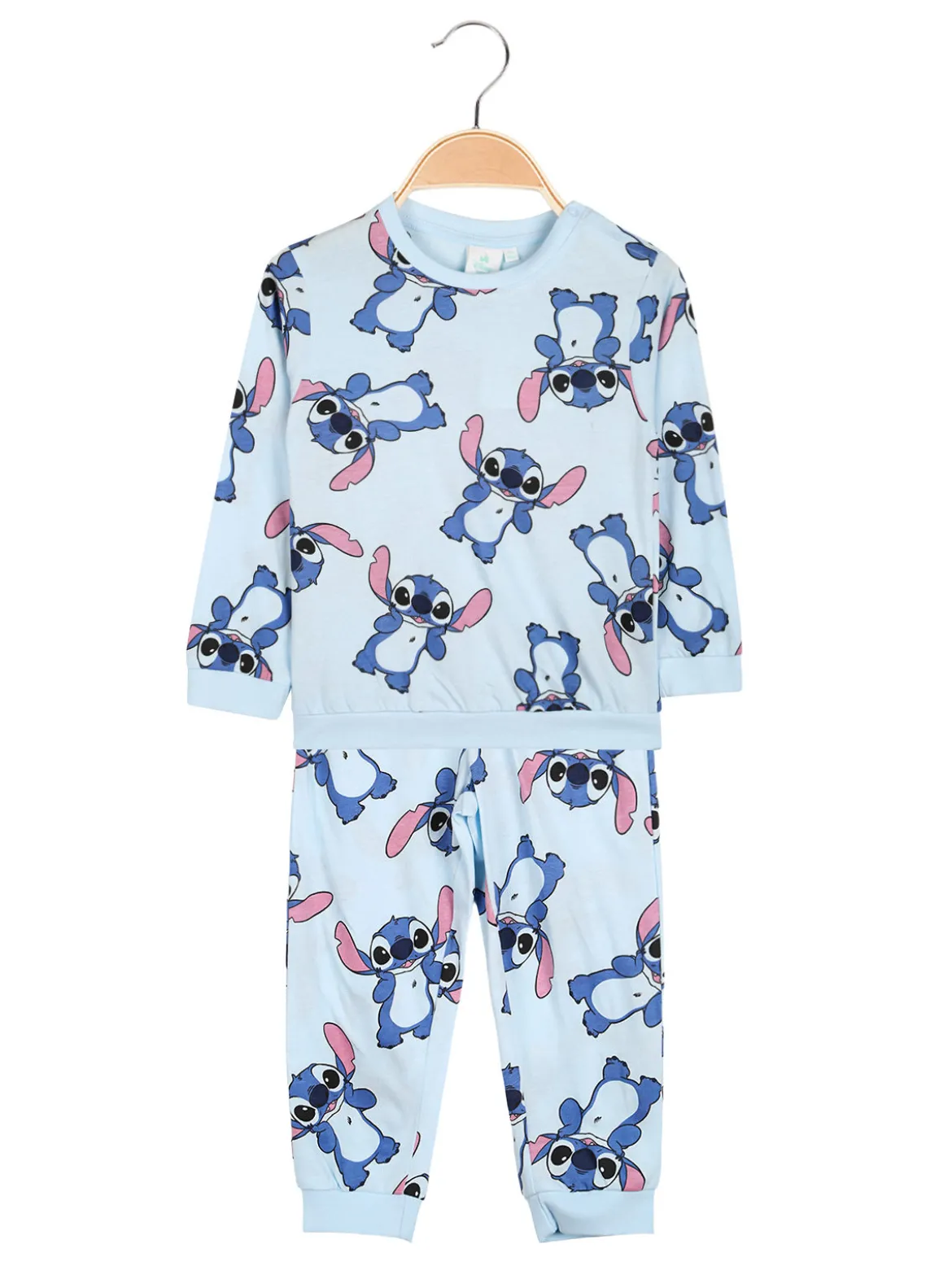 Disney Baby Stitch pigiama da neonato in cotone con stampe - azzurro