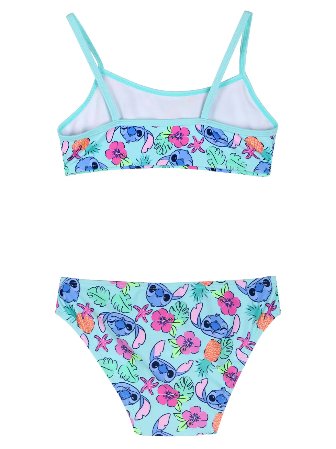 Disney Lilo & Stitch Bikini da bambina con fascia e slip - acqua marina