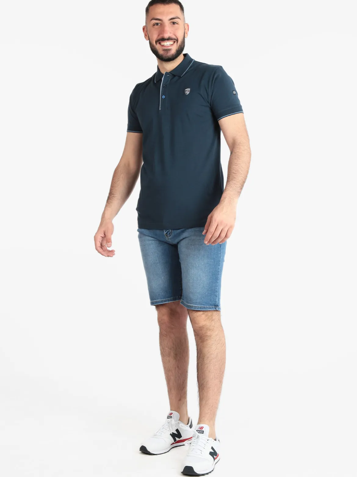 3-D Jeans Bermuda elasticizzato in jeans da uomo