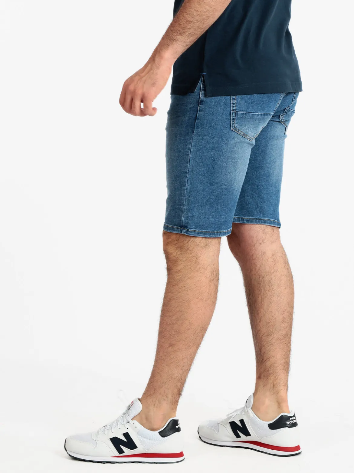 3-D Jeans Bermuda elasticizzato in jeans da uomo