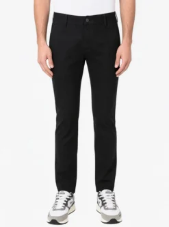 3-D Jeans Pantaloni da uomo slim fit in cotone - nero