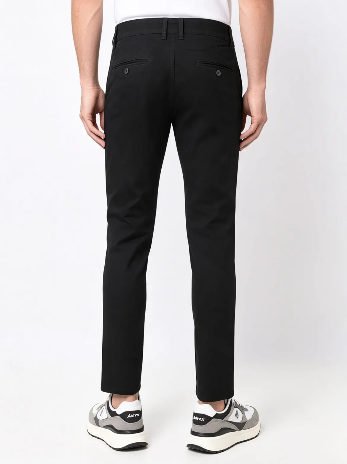 3-D Jeans Pantaloni da uomo slim fit in cotone - nero